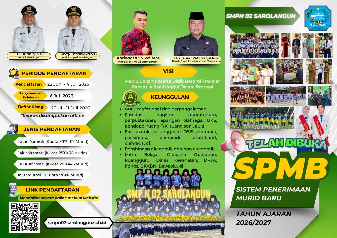 SPMB SMPN 02 Sarolangun Tahun 2026